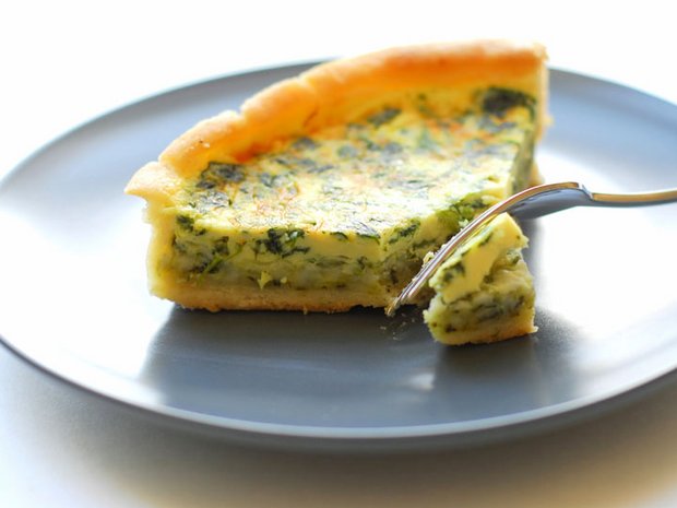 Pórkový quiche s čerstvým lososem