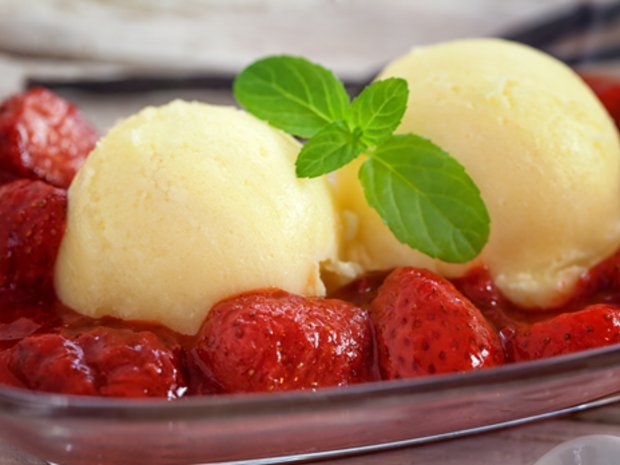 Krémový mražený jogurt